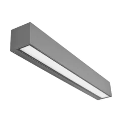 Aplique de pared LED Lucande Lengo, 50 cm, color antracita, luz hacia arriba y