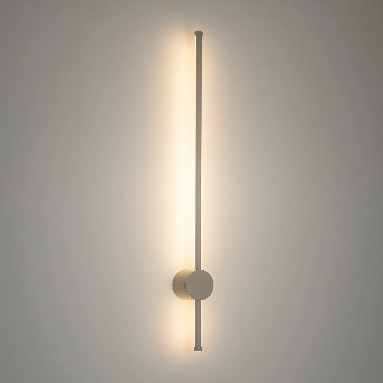 Aplique de pared LED Orla M, arena, aluminio, altura 97 cm