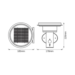 Aplique de pared LED OSRAM ENDURA STYLE SOLAR DOUBLE CIRCLE negra