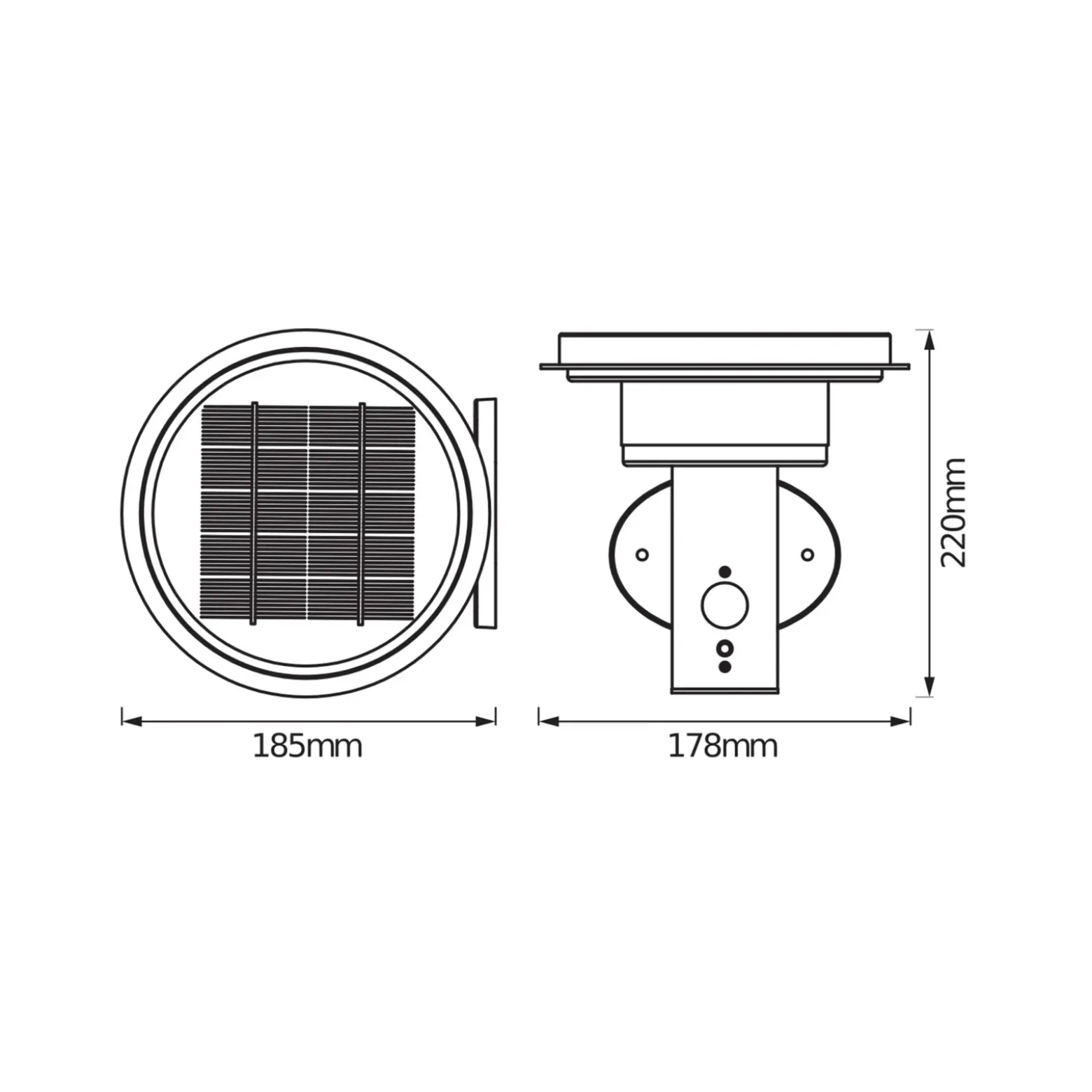 Aplique de pared LED OSRAM ENDURA STYLE SOLAR DOUBLE CIRCLE negra