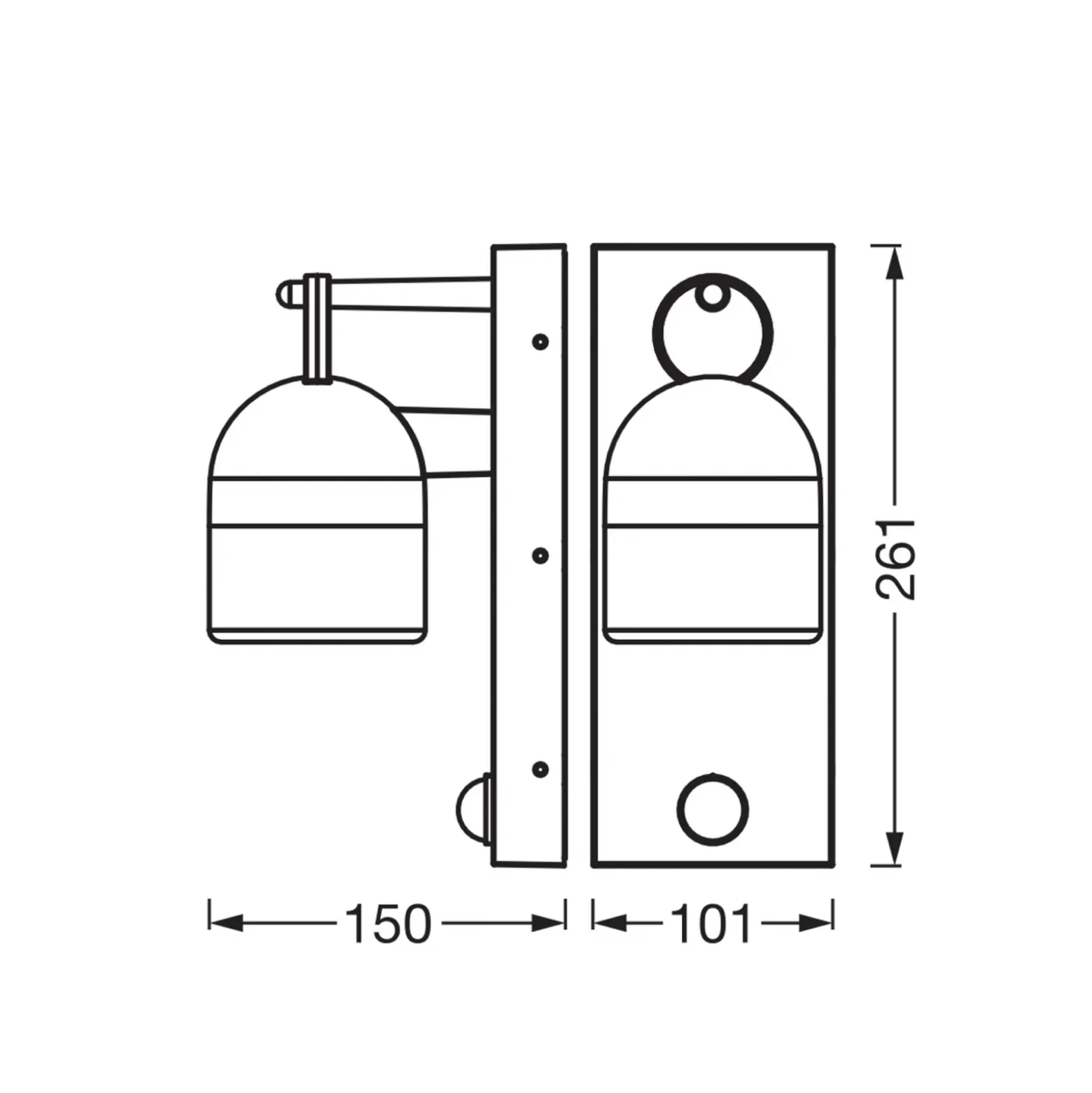 Aplique de pared LED OSRAM ENDURA CLASSIC COWBELL, gris, IP65