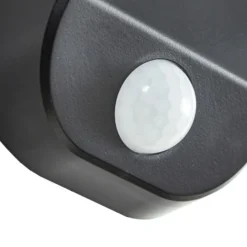 Aplique de pared LED PRIOS Tarlson, angular, antracita, sensor