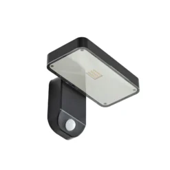 Aplique de pared LED PRIOS Tarlson, angular, antracita, sensor