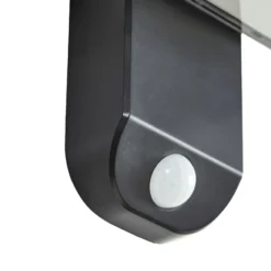 Aplique de pared LED PRIOS Tarlson, angular, antracita, sensor