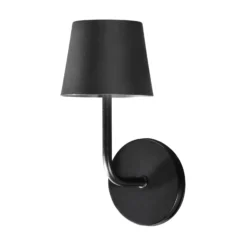 Aplique de pared LED recargable Magnetic, negra, CCT, IP54, atenuable