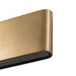Aplique de pared LED Semi M, aluminio, dorado, longitud 17,5 cm