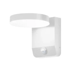 Aplique de pared LED 9113, sensor, blanco, ancho 16 cm, CCT, IP54