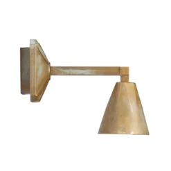 Aplique de pared LED Silva Disk, profundidad de 22 cm, acabado en latón
