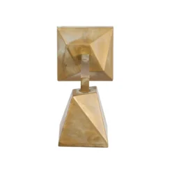 Aplique de pared LED Silva Edge, saliente de 22 cm, color latón antiguo, IP65