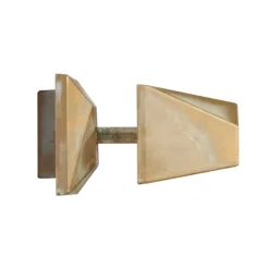 Aplique de pared LED Silva Edge, saliente de 18 cm, color latón antiguo, IP65