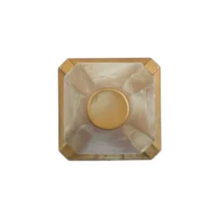 Aplique de pared LED Silva Frame, saliente de 18 cm, latón antiguo, IP65