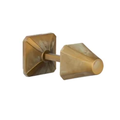 Aplique de pared LED Silva Frame, saliente de 18 cm, latón antiguo, IP65