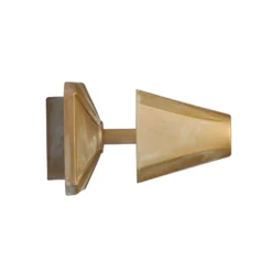 Aplique de pared LED Silva Frame, saliente de 18 cm, latón antiguo, IP65