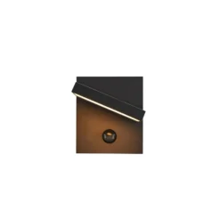 Aplique de pared LED SLV «Abridor», antracita, 14 cm de ancho, con sensor
