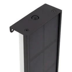 Aplique de pared LED solar Lindby Laarni, atenuable, IP54, negro