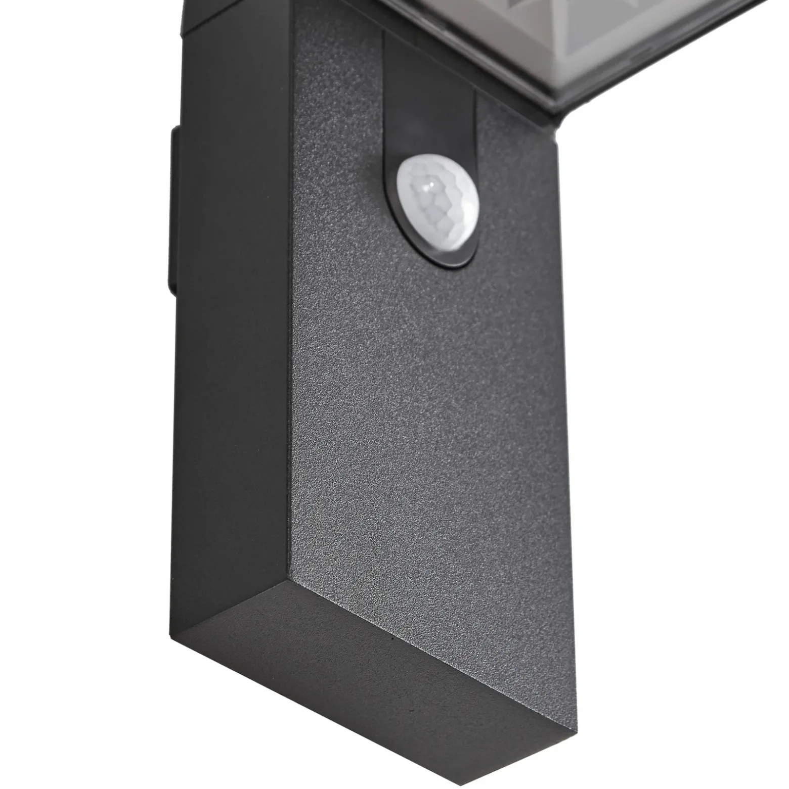 Aplique de pared LED solar Prios Aurino, negra, sensor, IP44