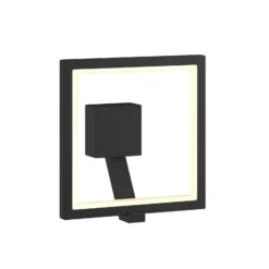 Aplique de pared LED Square de Lucande, antracita, metal, IP65