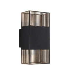 Aplique de pared LED Tharin de Paulmann, 25 cm, negro, luz hacia arriba/abajo,
