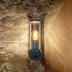 Aplique de pared OSRAM ENDURA CLASSIC TUBULAR, sensor, gris oscuro