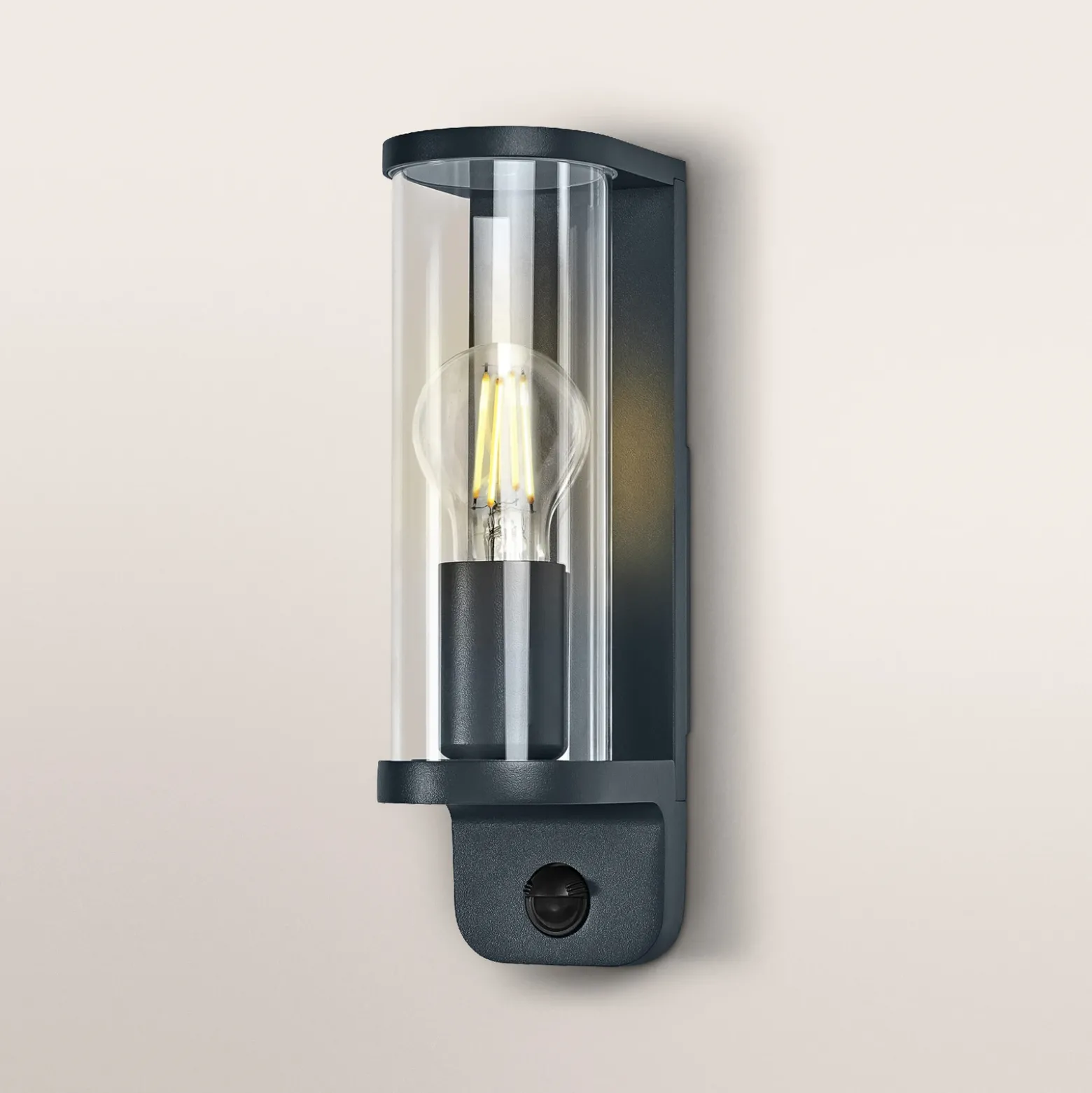 Aplique de pared OSRAM ENDURA CLASSIC TUBULAR, sensor, gris oscuro