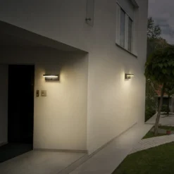 Aplique de pared OSRAM ENDURA STYLE ROBUST, sensor, gris oscuro IP54
