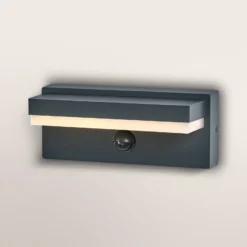 Aplique de pared OSRAM ENDURA STYLE ROBUST, sensor, gris oscuro IP54