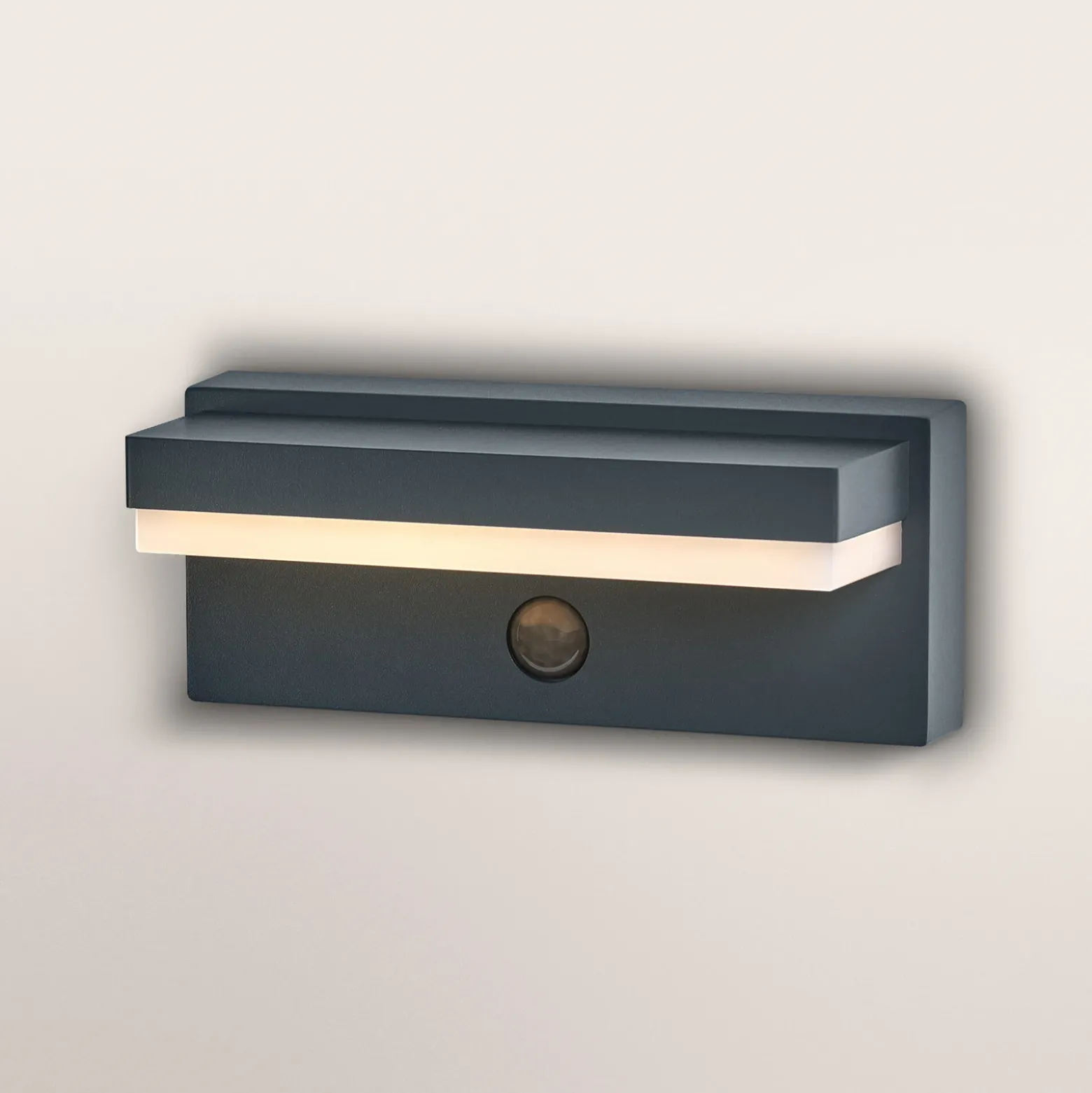 Aplique de pared OSRAM ENDURA STYLE ROBUST, gris, sensor IP54 USB
