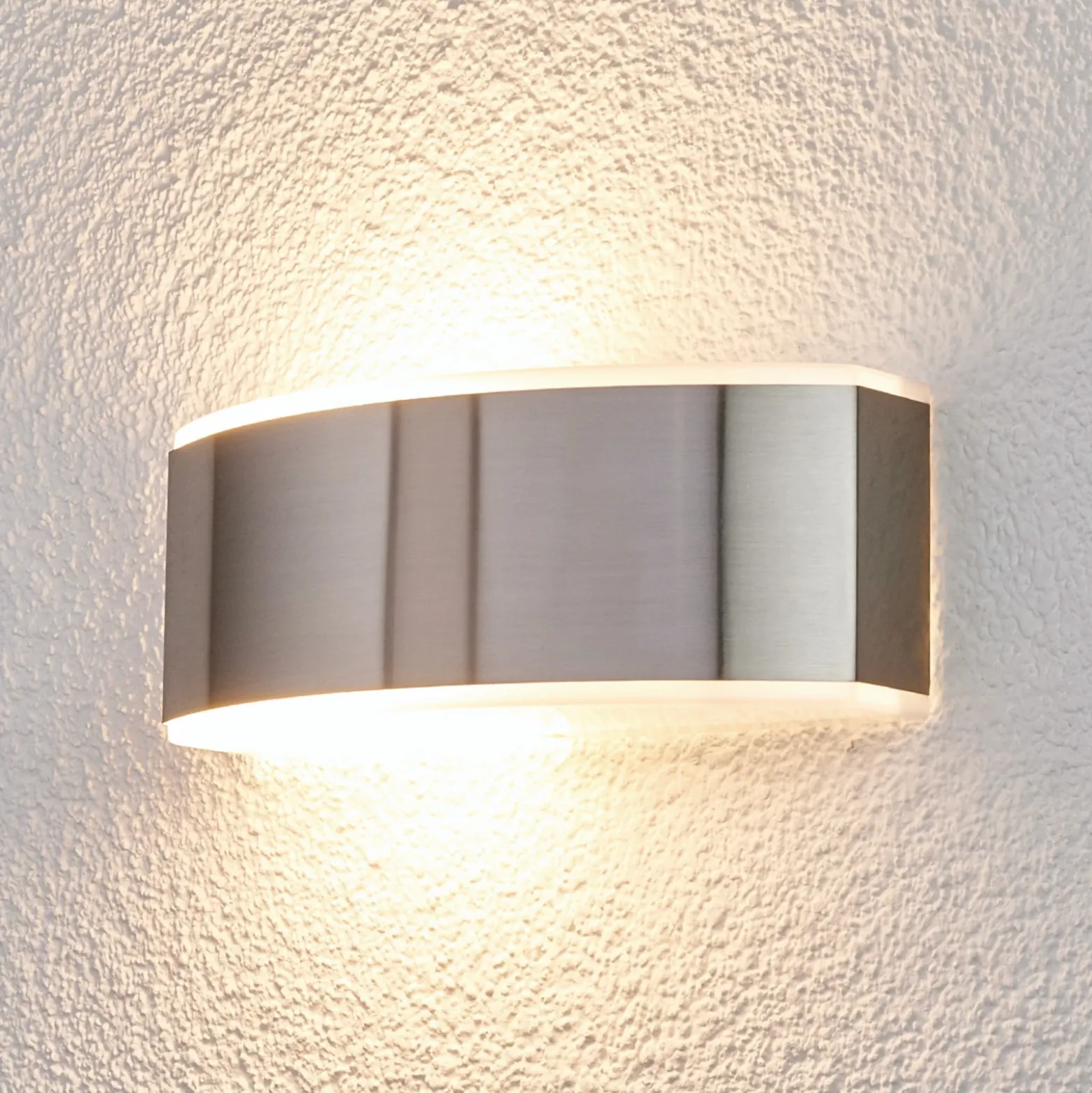 Aplique de pared Pacon de acero inoxidable para exteriores