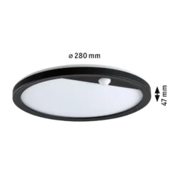 Aplique de pared Paulmann Lamina Sensor CCT, redondo, negro