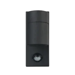 Aplique de pared Riga 5, antracita, altura 16 cm, metal