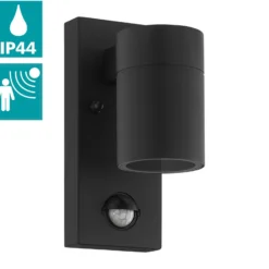 Aplique de pared Riga 5, antracita, altura 16 cm, metal