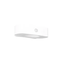 Aplique de pared solar Bilbao, blanca, altura 6 cm, sensor, arriba/abajo