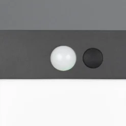 Aplique de pared solar Colombo, negro mate, altura 14 cm, sensor