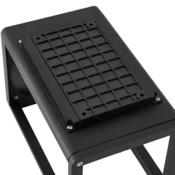 Aplique de pared solar LED Lucande Tilena, negra, aluminio, sensor