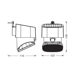 Aplique de pared solar OSRAM ENDURA STYLE TURN, gris, sensor, IP54