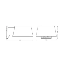 Aplique de pared solar OSRAM ENDURA STYLE BRELLA, gris, sensor IP54