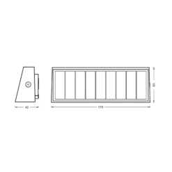 Aplique de pared solar OSRAM ENDURA STYLE UPDOWN gris, sensor, IP54