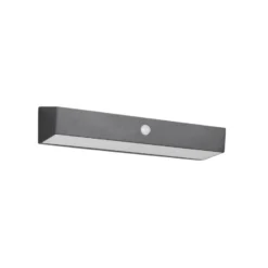 Aplique de pared solar Silves, negra, sensor, IP44