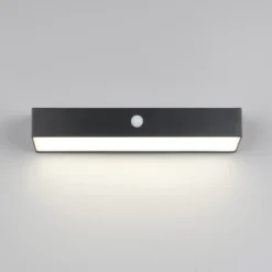 Aplique de pared solar Silves, negra, sensor, IP44