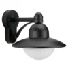 Aplique de pared Yarai de estilo rústico - negro