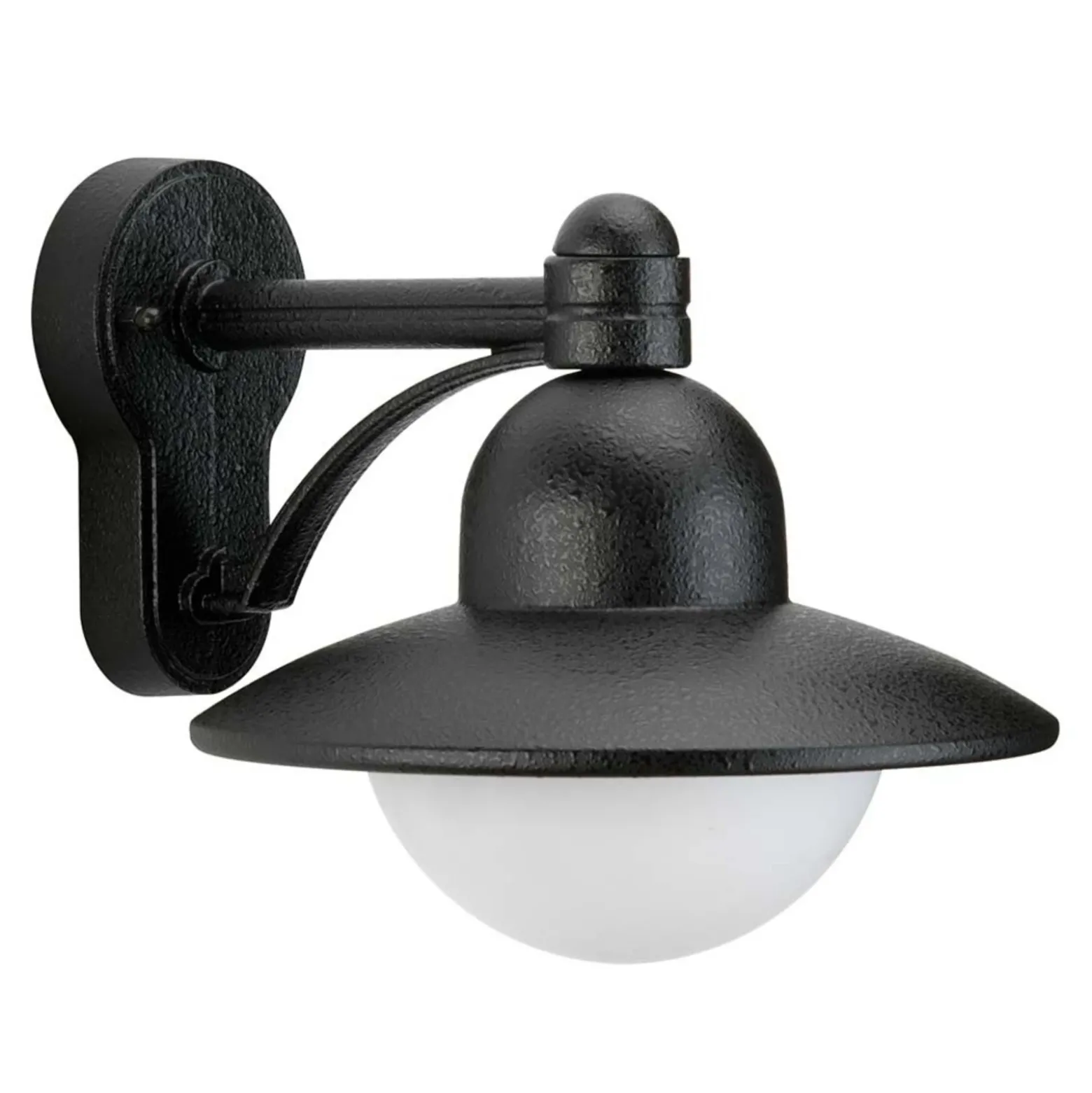 Aplique de pared Yarai de estilo rústico - negro