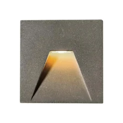 Aplique empotrable LED Space, gris, 10x10 cm