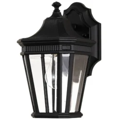 Aplique exterior Cotswold Lane negro altura 29,2cm