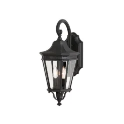 Aplique exterior Cotswold Lane negro altura 52,1cm