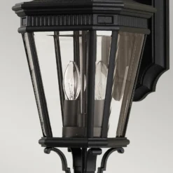 Aplique exterior Cotswold Lane negro altura 52,1cm