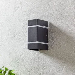 Aplique exterior Cremona efecto rayas alto 19,5cm