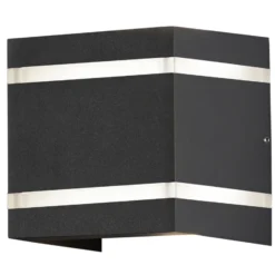 Aplique exterior Cremona efecto rayas alto 14cm