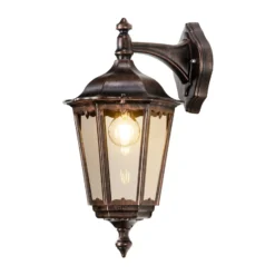 Aplique exterior 1121 farol colgante negro-cobre