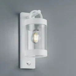 Aplique exterior Sambesi, movimiento, blanco