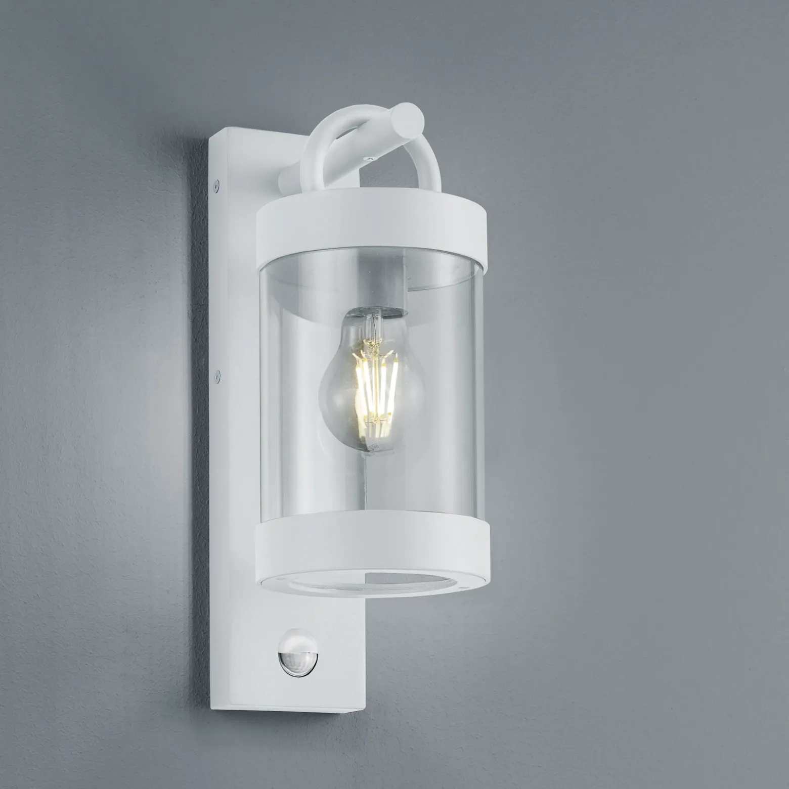 Aplique exterior Sambesi, movimiento, blanco